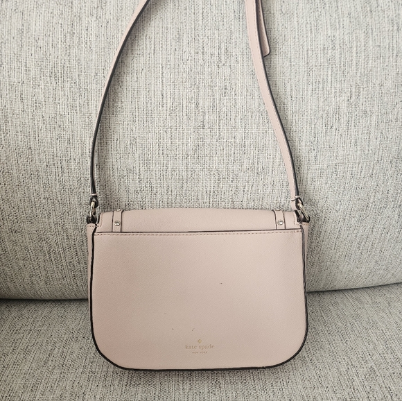 Kate Spade Blush Pink Crossbody Bag Studded Rhinestone Trim Purse - Picture 3 of 4